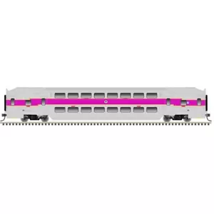 ATLAS N GAUGE MULTI LEVEL COMMUTER TRAILER CAR MBTA #754 PN 50006638 - Picture 1 of 1