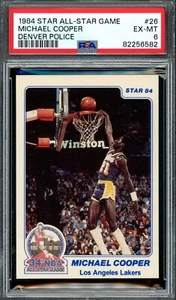1984 Star Denver Police All-Star #26 MICHAEL COOPER HOF PSA 6 EX-MT sembra più bello - Foto 1 di 2