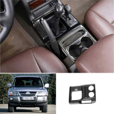 Car Carbon Fiber Console Gear Shift Trim For Mitsubishi Pajero Montero 2000-06 Foto 1 de 4