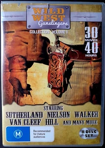 WILD WEST GUNSLINGERS COLLECTION VOL. 1 - 30 MOVIES/40 HOURS, 8 DISC DVD SET GC - Picture 1 of 9