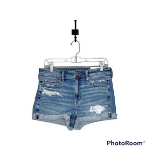 NWT American Eagle Hi-Rise Distressed Denim Shortie Shorts Size 8 - Picture 1 of 11