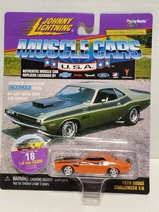 197O DODGE CHALLENGER T/A ORANGE 18 JOHNNY LIGHTNING MUSCLE CARS USA DIE CAST LE - Picture 1 of 24