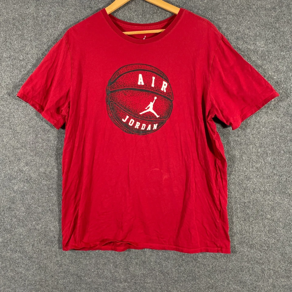 Air Jordan Shirt Mens XL Red Nike Jumpman Cartoon Playground Basketball Adult - image 1 of 4