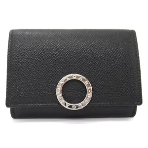 BVLGARI tarjetero estuche 30420 Z piel de becerro SHW Negro NUEVO unisex - Imagen 1 de 10