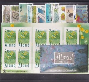 ALAND: ANNEE COMPLETE 1999 DE 11 TIMBRES + 1 CARNET NEUF** N°149/163 C: 40,40€