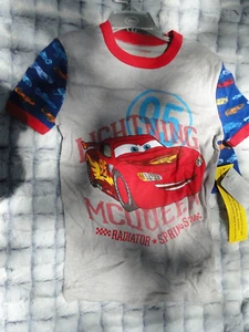 Size 10 Lightning McQueen Shortie Pajama's NWT Disney Store - Picture 1 of 2