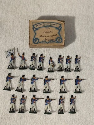 Antique Ernst HEINRICHSEN Nurnberg Soldier Flats ~ Franco Prussian War Infantry - Image 1 of 4