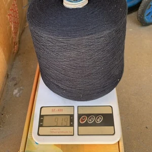 "big sale" 30% merino wool 70% cotton blend yarn cone in black #B1 - Picture 1 of 6