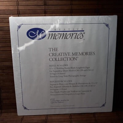 Creative Memories 12x12 Wedding Border Blank Refill Scrapbook Pages 5 RCM-12WB - Image 1 of 4