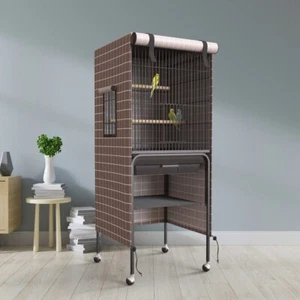 Universal Bird Cage Cover Small Animal Pet Good Night Blackout - Beige - Picture 1 of 18