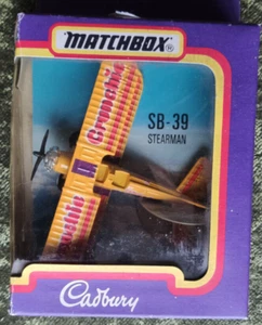 Matchbox SB 39 STEARMAN Bi-Plane : Cadbury's Crunchie Flying Circus - Picture 1 of 9