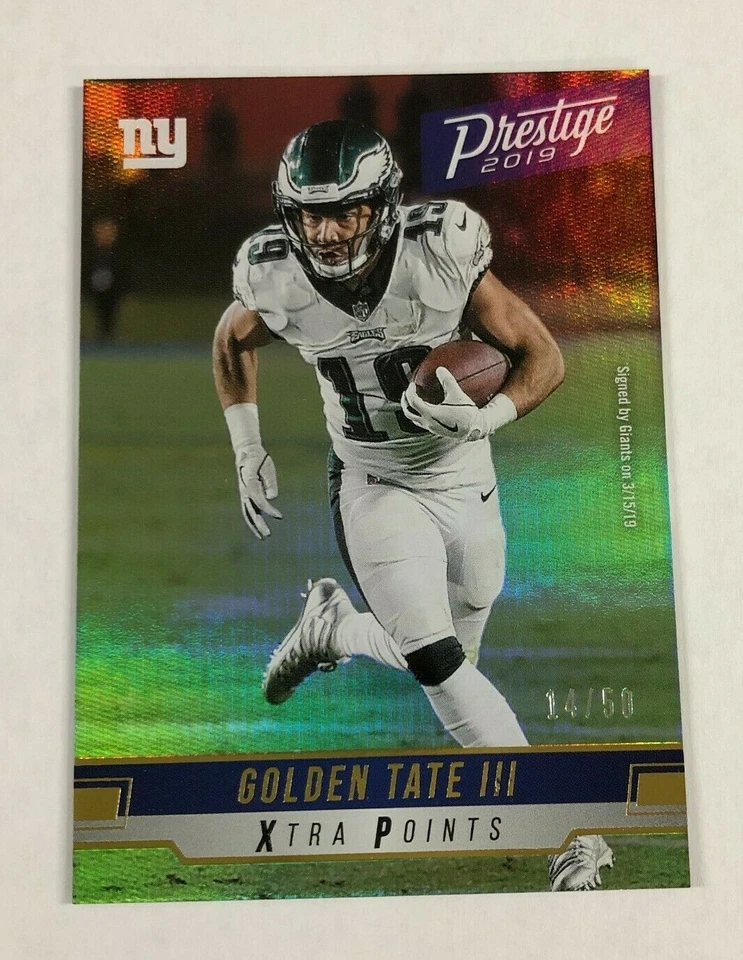 2019 PRESTIGE XTRA POINTS GOLDEN TATE III GOLD #14/50 Made GIANTS - Image 1 of 1