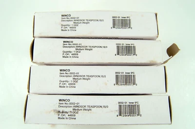 16x Winco 0002-01 12-Piece Windsor Teaspoon Set, 18-0 Stainless Steel Silver - Image 1 of 3