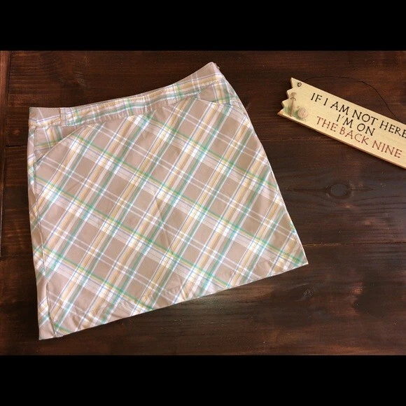 Callaway plaid golf tennis fitness pickleball skort 10 pocket hiking casual e - Image 1 of 4