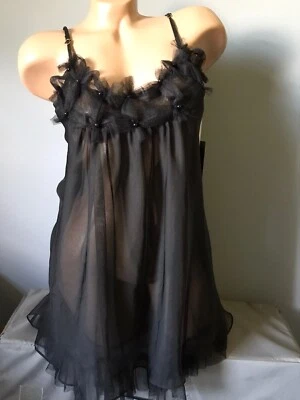 $130 Victoria’s Secret Designers Double Layered Sheer Teddie Medium NWT - Image 1 of 4