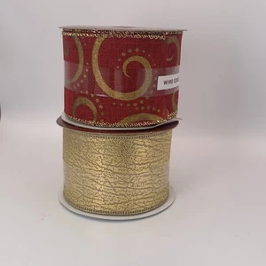 2 Spools Of Ribbon 2 1/2”•8.3 YD Each - Picture 1 of 2