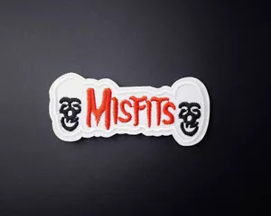"Parche bordado de banda de punk rock de música The Misfits con apliques de hierro 3,25"" x 1,25""" - Imagen 1 de 1