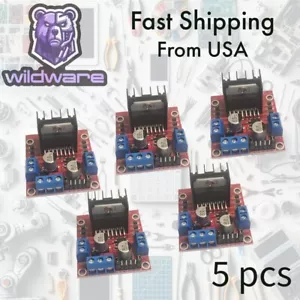 5-Pack, DC Stepper Motor Driver Module L298N Dual H Bridge Control Board 5V NEW - Picture 1 of 6