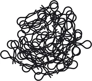 100 un. clips corporales de radiocontrol doblados pasadores R resbaladizos para 1/8 1/10 1/12 negro 100 piezas - Imagen 1 de 5