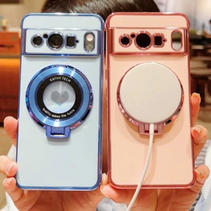 MagSafe Case For Google Pixel 9 Pro XL 8 7A Heart Shockproof Holder TPU Cover - Picture 1 of 20