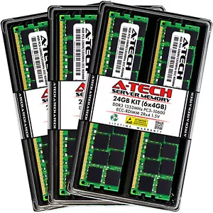 24GB 6x 4GB PC3-10600R RDIMM ASUS RS720Q-E6/RS12 RS724Q-E6/RS12 Memory RAM - Picture 1 of 3