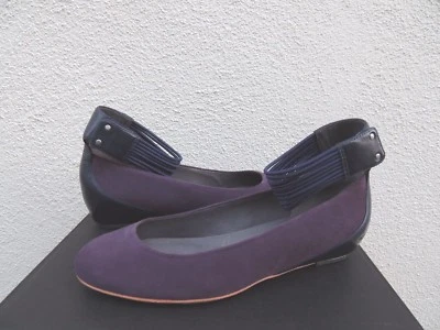 TSUBO GYLDA AMATISTA GAMUZA CUÑA OCULTA CORREA DE TOBILLO PLANA, US 9/ EUR 40 ~ NUEVO Foto 1 de 4