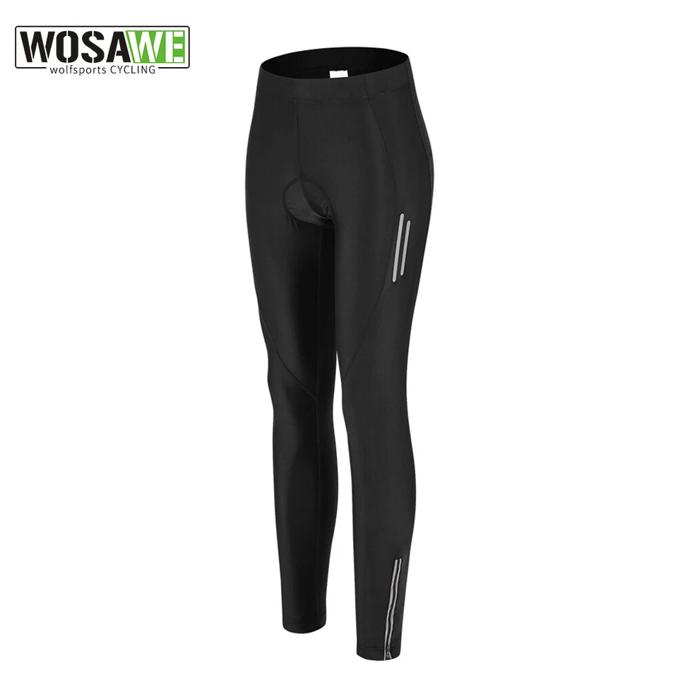 Pantalones largos de ciclismo para mujer WOSAWE para correr montar a caballo gel calzas acolchadas ropa deportiva Foto 1 de 4