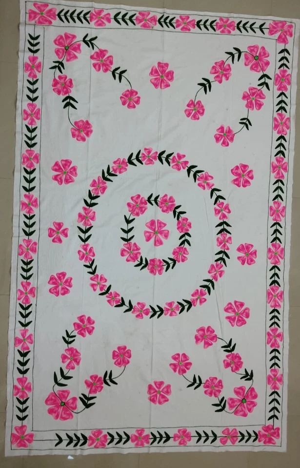 Colcha bordada algodón suzani lana, colgante de pared, mantel Foto 1 de 1