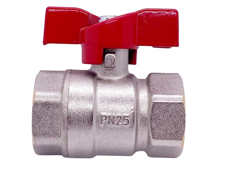 Kugelhahn Flügelgriff Innengewinde Absperrhahn Absperrventil Kugelventil Messing - Bild 1 von 1