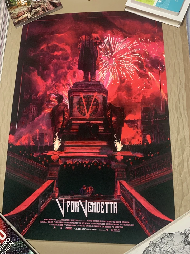 V для Vandetta Chris Valentine вариант кино плакат Nt Mondo - Изображение 1 из 1