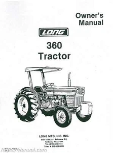 Long 360 Diesel Tractor Operators Manual - Picture 1 of 1