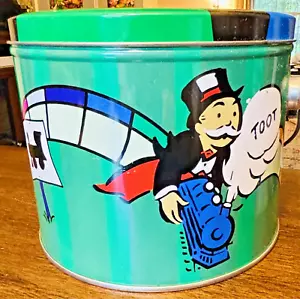 Secchio di latta Hasbro Monopoly 2000 con coperchio e manico - Foto 1 di 7