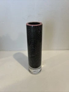 Vtg 1989 Brand &greenburg Signed Speckled Sommerso Cylinder Vase Pink Rim - Picture 1 of 5