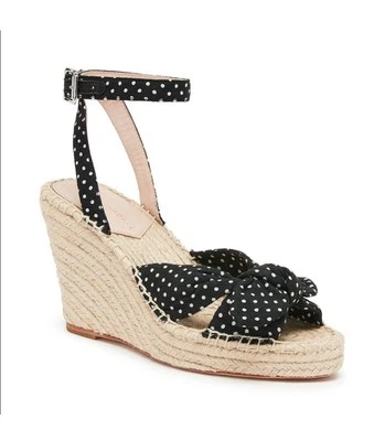 Loeffler Randall Tessa Bow Polka Dot Wedge Sandals - Size 7 - Image 1 of 4