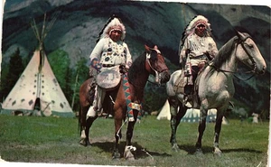 Vintage Native American Indian Chiefs Postcard by Bob & Ira Spring - Bild 1 von 2