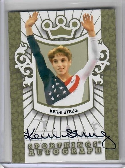 2013 ITG SportKings Series F Kerri Strug OURO AUTÓGRAFO AUTOMÁTICO /10 TEAM EUA - Imagem 1 de 2