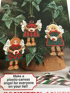 Country Angel Trio by Joan Green Plastic Canvas Pattern Magazine Pages - Picture 1 of 3