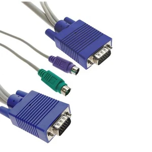 Kabel Ps2 VGA D-Sub 1,5m Server KVM Adapter Verlängerung Video Maus Tastatur_ - Bild 1 von 3