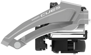 Shimano CUES FD-U4010-L Front Derailleur - 9-Speed, Double, Top-Swing, Low Clamp - Picture 1 of 1