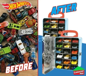 Hot Wheels Die Cast Tin Storage Carry Case for 18 Cars OFFICIAL BRAND - Picture 1 of 16