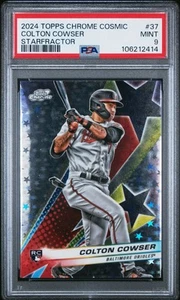 2024 Topps Chrome Cosmic Starfractor Colton Cowser #37 PSA 9 - Picture 1 of 2