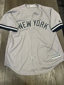 New York Yankees Majestic Cool Base MLB Baseball grau Trikot Größe Large - Bild 1 von 1