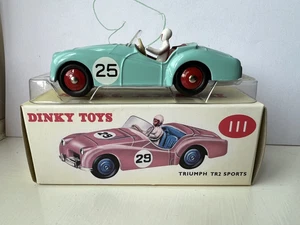 DINKY TOYS 111 TRIUMPH TR2 SPORTS WITH ORIGINAL BOX 'ATLAS EDITION' - Bild 1 von 5