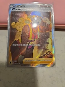 Pokémon TCG Worker (Full Art) Sword & Shield - Silver Tempest 195/195 Holo Ultra - Picture 1 of 2
