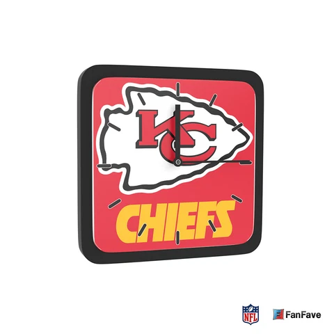 New 3 in 1 NFL Kansas City Chiefs Home Office Decor Wall Desk Magnet Clock 6" Cover
