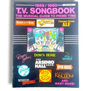 #AT 1989/1990 T.V. SONGBOOK THE MUSICAL GUIDE TO PRIME TIME PIANO/VOCAL/CHORDS - Picture 1 of 2