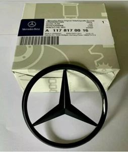 Mercedes CLA W117 C117 Kofferraumdeckel hinten Sternabzeichen GLÄNZEND SCHWARZ, A1178170016 - 2013+ - Bild 1 von 6