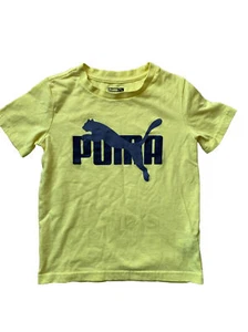 PUMA T-SHIRT BOY SIZE 6 Yellow Soft Cotton - Picture 1 of 3