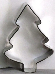 NEW Small EVERGREEN Christmas TREE Metal COOKIE CUTTER approx 2.5" x 2" x 1" d - Picture 1 of 2