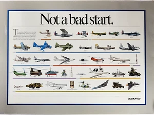VTG Boeing Military Armed Forces Poster, History of Production, Aviation, Bomber - Picture 1 of 13